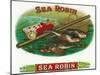 Sea Robin Brand Cigar Box Label, Fishing-Lantern Press-Mounted Art Print