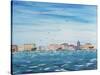 Sea Scene with Houses, 1995-Carolyn Hubbard-Ford-Stretched Canvas