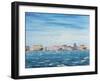 Sea Scene with Houses, 1995-Carolyn Hubbard-Ford-Framed Giclee Print