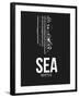 SEA Seattle Airport Black-NaxArt-Framed Art Print