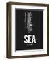 SEA Seattle Airport Black-NaxArt-Framed Art Print