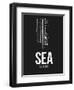 SEA Seattle Airport Black-NaxArt-Framed Art Print