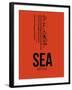 SEA Seattle Airport Orange-NaxArt-Framed Art Print