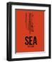 SEA Seattle Airport Orange-NaxArt-Framed Art Print