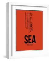 SEA Seattle Airport Orange-NaxArt-Framed Art Print