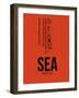 SEA Seattle Airport Orange-NaxArt-Framed Art Print