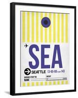 SEA Seattle Luggage Tag 1-NaxArt-Framed Art Print