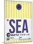 SEA Seattle Luggage Tag 1-NaxArt-Mounted Art Print