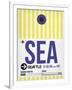 SEA Seattle Luggage Tag 1-NaxArt-Framed Art Print