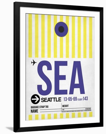 SEA Seattle Luggage Tag 1-NaxArt-Framed Art Print