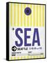 SEA Seattle Luggage Tag 1-NaxArt-Framed Stretched Canvas