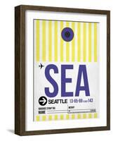 SEA Seattle Luggage Tag 1-NaxArt-Framed Art Print