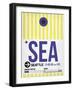 SEA Seattle Luggage Tag 1-NaxArt-Framed Art Print