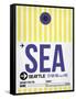 SEA Seattle Luggage Tag 1-NaxArt-Framed Stretched Canvas