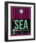 SEA Seattle Luggage Tag 2-NaxArt-Framed Art Print