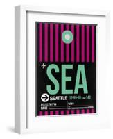 SEA Seattle Luggage Tag 2-NaxArt-Framed Art Print