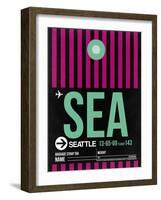 SEA Seattle Luggage Tag 2-NaxArt-Framed Art Print