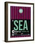 SEA Seattle Luggage Tag 2-NaxArt-Framed Art Print