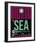 SEA Seattle Luggage Tag 2-NaxArt-Framed Art Print