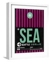 SEA Seattle Luggage Tag 2-NaxArt-Framed Art Print