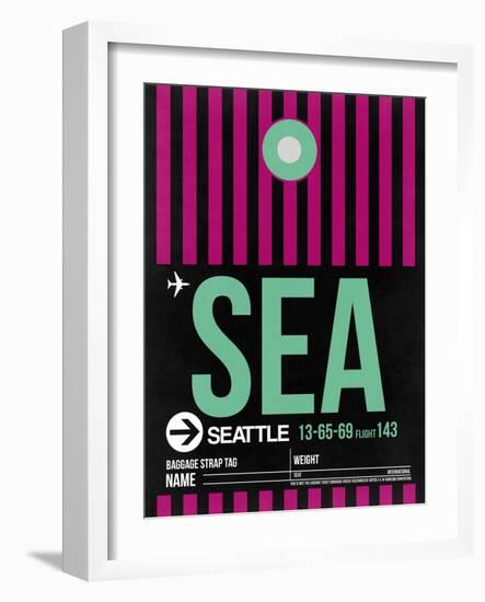 SEA Seattle Luggage Tag 2-NaxArt-Framed Art Print