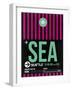 SEA Seattle Luggage Tag 2-NaxArt-Framed Art Print