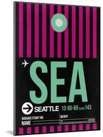 SEA Seattle Luggage Tag 2-NaxArt-Mounted Art Print