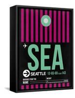 SEA Seattle Luggage Tag 2-NaxArt-Framed Stretched Canvas