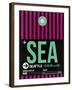 SEA Seattle Luggage Tag 2-NaxArt-Framed Art Print