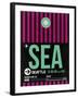 SEA Seattle Luggage Tag 2-NaxArt-Framed Art Print