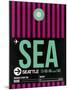 SEA Seattle Luggage Tag 2-NaxArt-Mounted Art Print