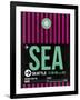 SEA Seattle Luggage Tag 2-NaxArt-Framed Art Print