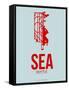 Sea Seattle Poster 1-NaxArt-Framed Stretched Canvas