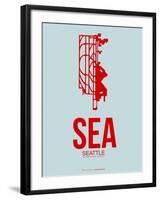 Sea Seattle Poster 1-NaxArt-Framed Art Print
