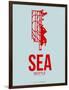 Sea Seattle Poster 1-NaxArt-Framed Art Print