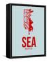 Sea Seattle Poster 1-NaxArt-Framed Stretched Canvas