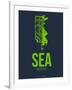 Sea Seattle Poster 2-NaxArt-Framed Art Print