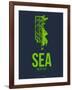 Sea Seattle Poster 2-NaxArt-Framed Art Print