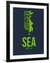 Sea Seattle Poster 2-NaxArt-Framed Art Print