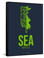 Sea Seattle Poster 2-NaxArt-Framed Stretched Canvas