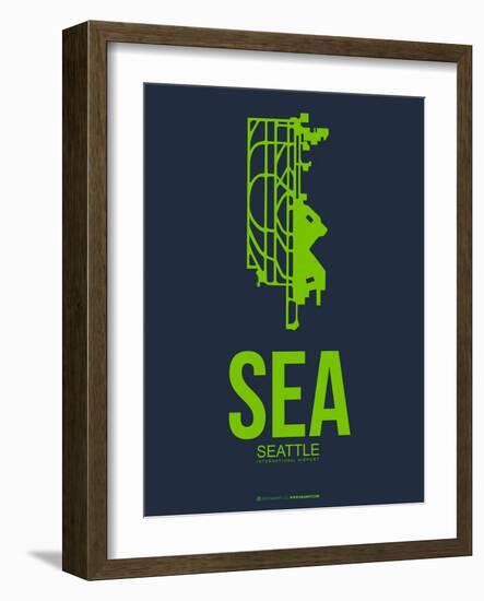 Sea Seattle Poster 2-NaxArt-Framed Art Print