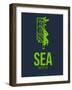 Sea Seattle Poster 2-NaxArt-Framed Art Print