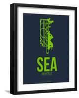 Sea Seattle Poster 2-NaxArt-Framed Art Print