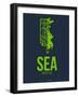 Sea Seattle Poster 2-NaxArt-Framed Art Print