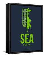 Sea Seattle Poster 2-NaxArt-Framed Stretched Canvas