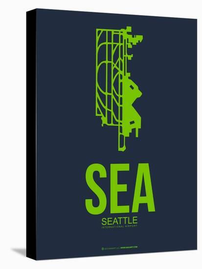 Sea Seattle Poster 2-NaxArt-Stretched Canvas