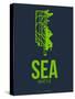 Sea Seattle Poster 2-NaxArt-Stretched Canvas