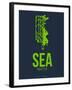 Sea Seattle Poster 2-NaxArt-Framed Art Print