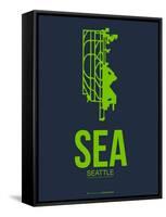 Sea Seattle Poster 2-NaxArt-Framed Stretched Canvas