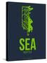 Sea Seattle Poster 2-NaxArt-Stretched Canvas